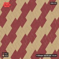 Interlock (Pasco) 32x15 cm · VSH-101 · Turned V zigzag rows, wide stair-step diagonals