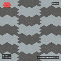 Interlock (Pasco) 32x15 cm · VSH-106 · V chevron columns, square block checker