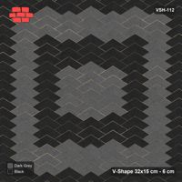 Interlock (Pasco) 32x15 cm · VSH-112 · V chevron columns, square rings, kerbed