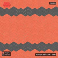 Interlock (Pasco) 32x15 cm · VSH-114 · V chevron columns, twin feature bands