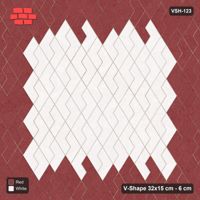 Interlock (Pasco) 32x15 cm · VSH-123 · Turned V zigzag rows, wide accent border, kerbed