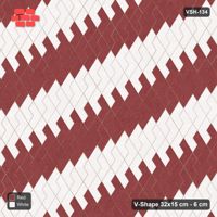 Interlock (Pasco) 32x15 cm · VSH-134 · Turned V zigzag rows, triple column bands