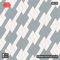 Interlock (Pasco) 32x15 cm · VSH-140 · Turned V zigzag rows, stair-step diagonal stripes, kerbed