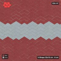 Interlock (Pasco) 32x15 cm · VSH-147 · V chevron columns, centre feature band