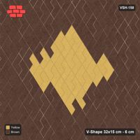 Interlock (Pasco) 32x15 cm · VSH-158 · Turned V zigzag rows, diamond medallion, kerbed