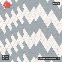 Interlock (Pasco) 32x15 cm · VSH-160 · Turned V zigzag rows, wide nested arrows, kerbed