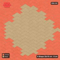 Interlock (Pasco) 32x15 cm · VSH-161 · V chevron columns, large diamond medallion, kerbed
