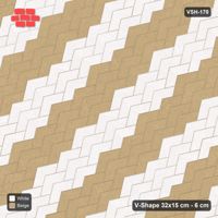 Interlock (Pasco) 32x15 cm · VSH-170 · Diagonal V chevron columns, 3-course chevron bands