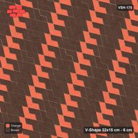 Interlock (Pasco) 32x15 cm · VSH-175 · Reverse diagonal V zigzag rows, accent column every 4 columns