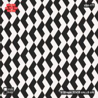 Interlock (Pasco) 32x15 cm · VSH-177 · Turned V zigzag rows, two-tone by paver orientation