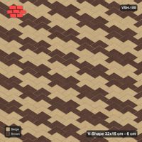 Interlock (Pasco) 32x15 cm · VSH-180 · V chevron columns, stair-step diagonal stripes