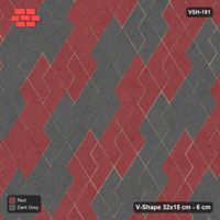 Interlock (Pasco) 32x15 cm · VSH-181 · Turned V zigzag rows, wide stair-step diagonals, kerbed