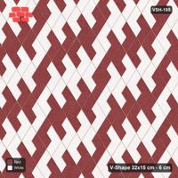 Interlock (Pasco) 32x15 cm · VSH-185 · Turned V zigzag rows, block checker