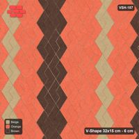 Interlock (Pasco) 32x15 cm · VSH-187 · Turned V zigzag rows, double stripes with centre line, kerbed