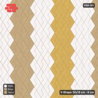 Interlock (Pasco) 32x15 cm · VSH-191 · Turned V zigzag rows, wide graded tone bands