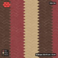 Interlock (Pasco) 32x15 cm · VSH-194 · V chevron columns, 3-tone paired columns