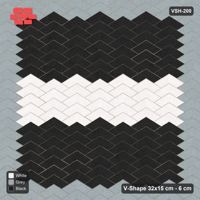 Interlock (Pasco) 32x15 cm · VSH-200 · V chevron columns, centre band and edge course, kerbed