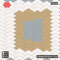 Interlock (Pasco) 32x15 cm · VSH-202 · V chevron columns, 3-tone square rings, kerbed