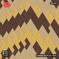 Interlock (Pasco) 32x15 cm · VSH-205 · Turned V zigzag rows, 3-tone nested arrows, kerbed