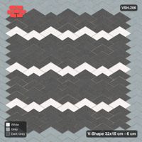 Interlock (Pasco) 32x15 cm · VSH-206 · V chevron columns, chevron stripes with edge course
