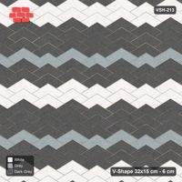 Interlock (Pasco) 32x15 cm · VSH-213 · V chevron columns, double stripes with centre line