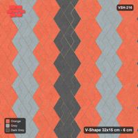 Interlock (Pasco) 32x15 cm · VSH-216 · Turned V zigzag rows, graded tone bands, kerbed