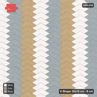 Interlock (Pasco) 32x15 cm · VSH-219 · V chevron columns, 3-tone column stripes, kerbed