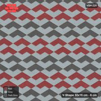 Interlock (Pasco) 32x15 cm · VSH-225 · V zigzag rows, orientation cube, 2-course tones