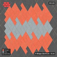 Interlock (Pasco) 32x15 cm · VSH-226 · Turned V zigzag rows, centre band and edge course, kerbed