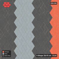 Interlock (Pasco) 32x15 cm · VSH-236 · Turned V zigzag rows, broad graded bands, kerbed