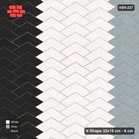 Interlock (Pasco) 32x15 cm · VSH-237 · V chevron columns, broad 3-tone column bands, kerbed