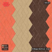 Interlock (Pasco) 32x15 cm · VSH-241 · Turned V zigzag rows, 3-tone 3-course bands, kerbed
