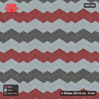 Interlock (Pasco) 32x15 cm · VSH-242 · V chevron columns, graded tone bands
