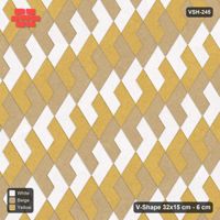 Interlock (Pasco) 32x15 cm · VSH-245 · Turned V zigzag rows, 3-tone column stripes, kerbed