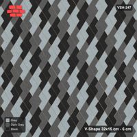 Interlock (Pasco) 32x15 cm · VSH-247 · Turned V zigzag rows, 3-tone stair cube illusion
