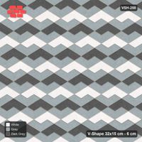 Interlock (Pasco) 32x15 cm · VSH-250 · V zigzag rows, orientation cube illusion, kerbed