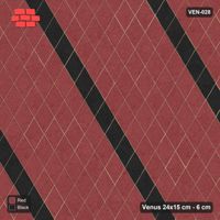 Interlock (Pasco) 24x15 cm · VEN-028 · Lattice-axis stripes B, turned 90 deg, kerb frame