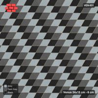Interlock (Pasco) 24x15 cm · VEN-031 · Tumbling blocks, offset, turned 30 deg, kerb frame