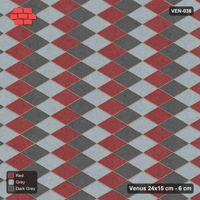 Interlock (Pasco) 24x15 cm · VEN-036 · Diagonal colour steps, kerb frame