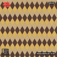 Interlock (Pasco) 24x15 cm · VEN-037 · Tumbling blocks, offset, turned 90 deg, kerb frame