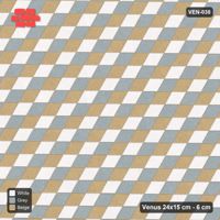 Interlock (Pasco) 24x15 cm · VEN-038 · Tumbling blocks, turned 30 deg