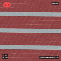 Interlock (Pasco) 24x15 cm · VEN-044 · Lattice-axis stripes A, turned 30 deg, kerb frame