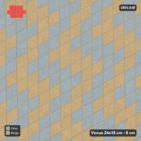 Interlock (Pasco) 24x15 cm · VEN-049 · Zigzag chevron courses, turned 60 deg, kerb frame