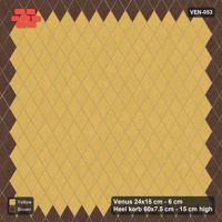 Interlock (Pasco) 24x15 cm · VEN-053 · Accent edge pavers, 12 cm, turned 90 deg, kerb frame