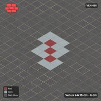 Interlock (Pasco) 24x15 cm · VEN-060 · Central diamond medallion, kerb frame
