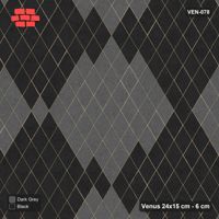 Interlock (Pasco) 24x15 cm · VEN-078 · Diamond chequer, 120 cm lozenges, turned 90 deg, kerb frame