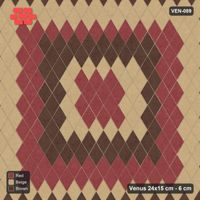 Interlock (Pasco) 24x15 cm · VEN-089 · Three-tone square rings, 20 cm, turned 90 deg