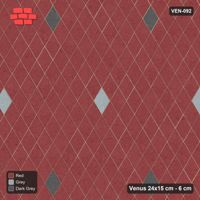 Interlock (Pasco) 24x15 cm · VEN-092 · Spaced accent squares, 6x6 grid, turned 90 deg, kerb frame