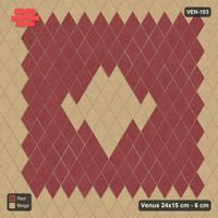 Interlock (Pasco) 24x15 cm · VEN-103 · Framed panel with diamond medallion, turned 90 deg, kerb frame
