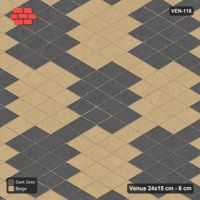 Interlock (Pasco) 24x15 cm · VEN-118 · Large block chequer, 50 cm squares, kerb frame